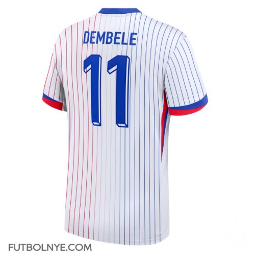 Camiseta Francia Ousmane Dembele #11 Visitante Equipación Eurocopa 2024 manga corta